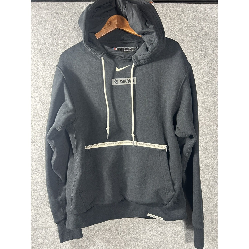 Nike NBA Toronto Raptors Standard Issue Hoodie MED Black Pullover Therma Men's